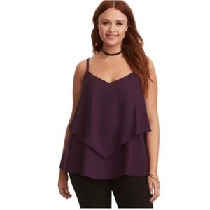 Torrid purple chiffon cami
